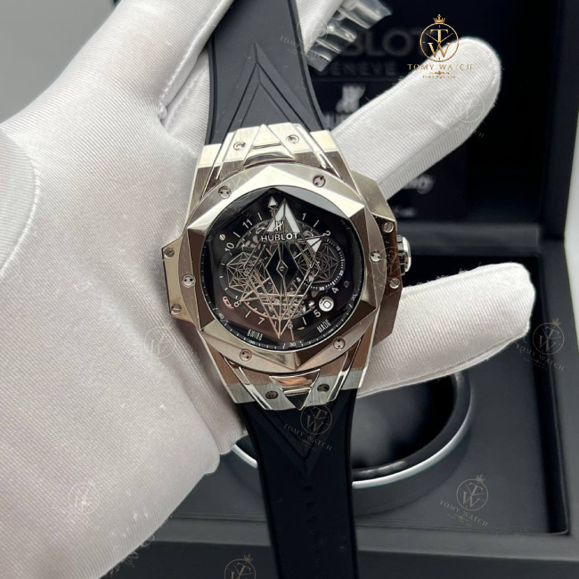 ساعت مچی مردانه هابلوت کهکشانی (هوبلو ) ( های کپی )Hublot Big Bang Sang Bleu II