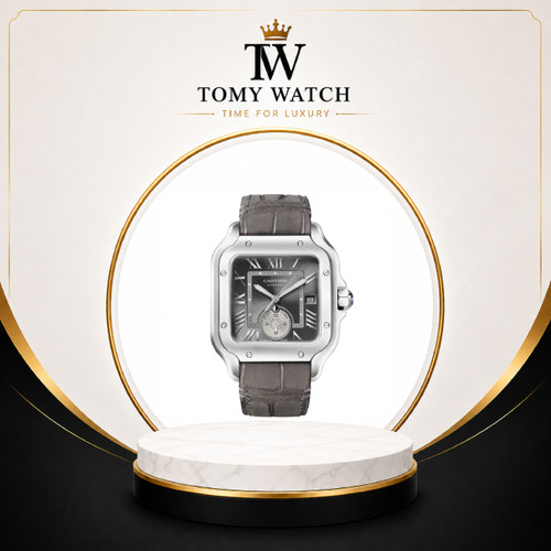 ساعت مچی مردانه کارتیه سانتوس دوال تایم (کارتیر) ( های کپی ) ( CARTIER DUAL TIME)