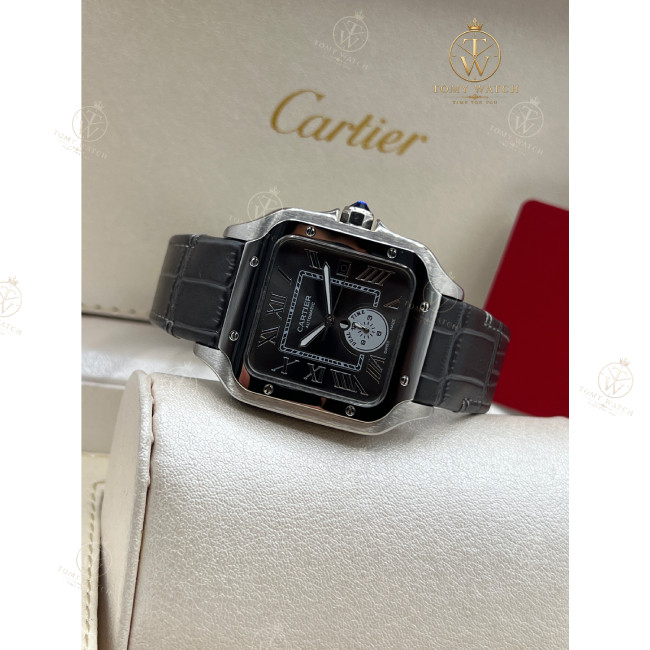 ساعت مچی مردانه کارتیه سانتوس دوال تایم (کارتیر) ( های کپی ) ( CARTIER DUAL TIME)