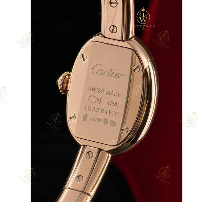 ساعت مچی زنانه کارتیه مدل النگویی ( های کپی ) Cartier Baignoire